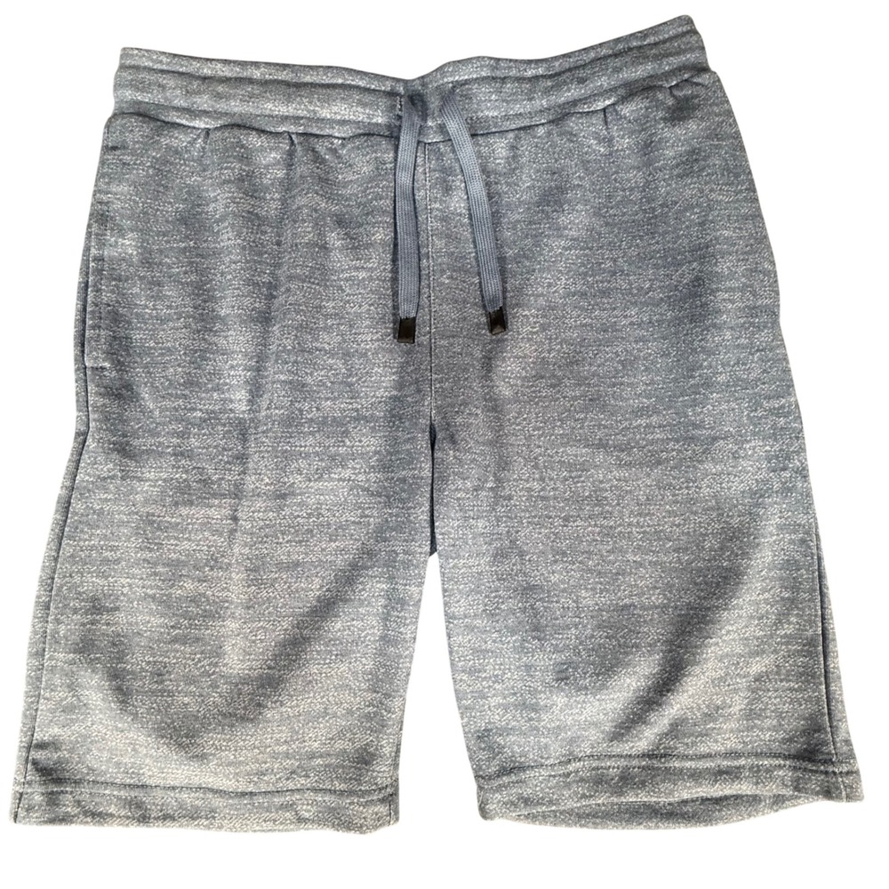 Berkley Jensen Mens‎ L Sweat Shorts Blue Gray Drawstring Knit Athleisure Lounge